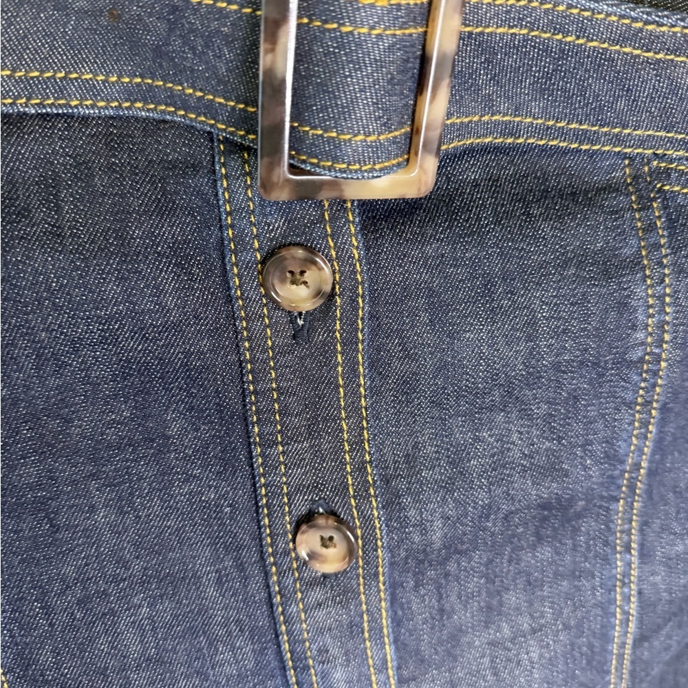 Ann Taylor Dark Blue Denim A-Line Skirt - Picture 7 of 7